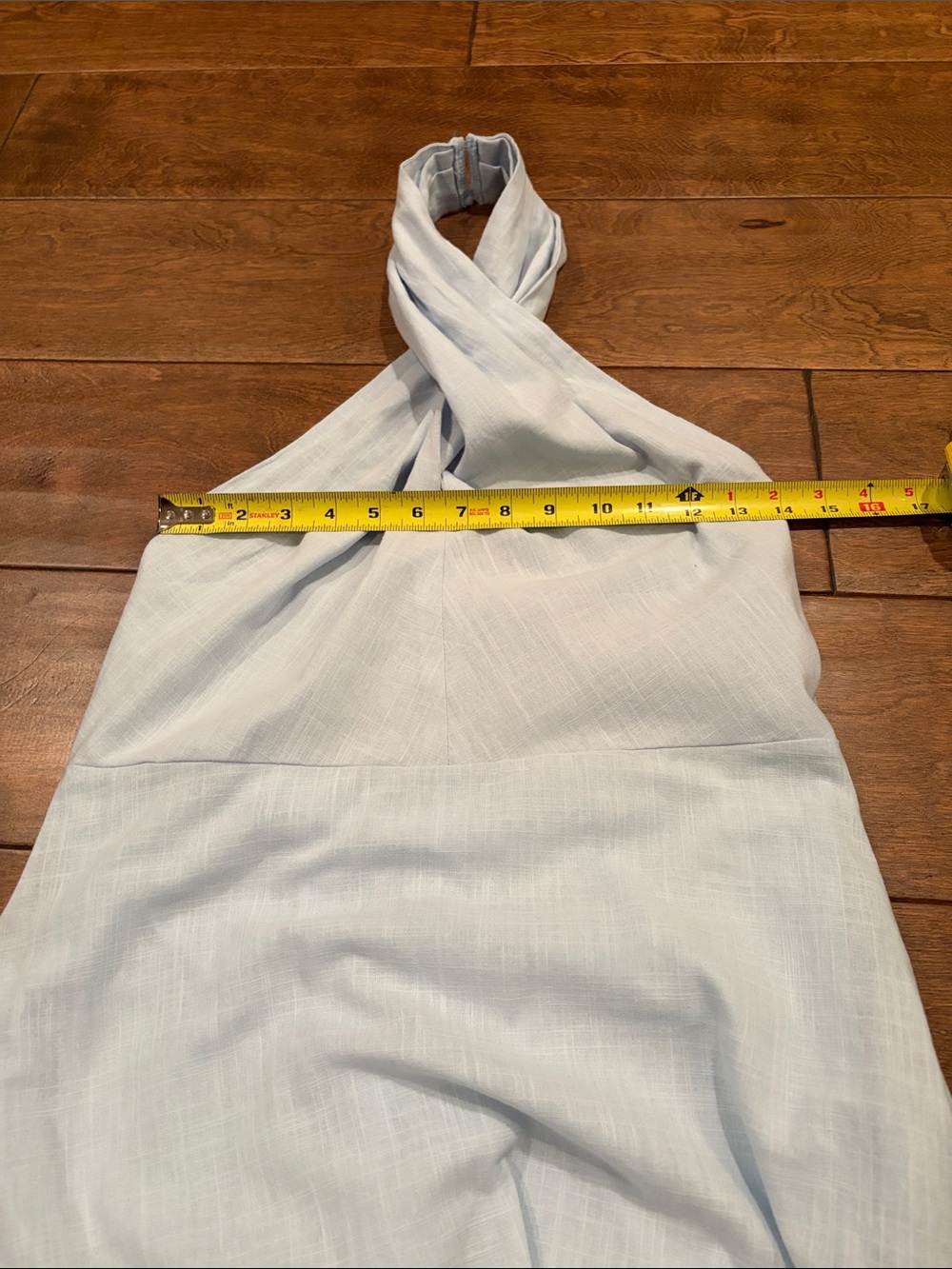 Light Blue Halter Maxi Dress - - Picture 8 of 15